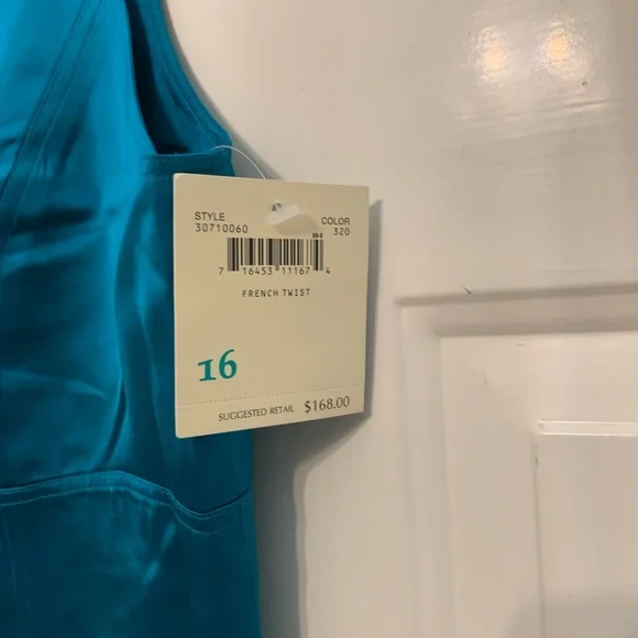 Dana Buchman teal vintage shell NWT size 16 - Picture 4 of 7